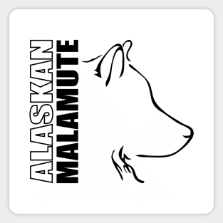 Alaskan Malamute profile dog lover Magnet